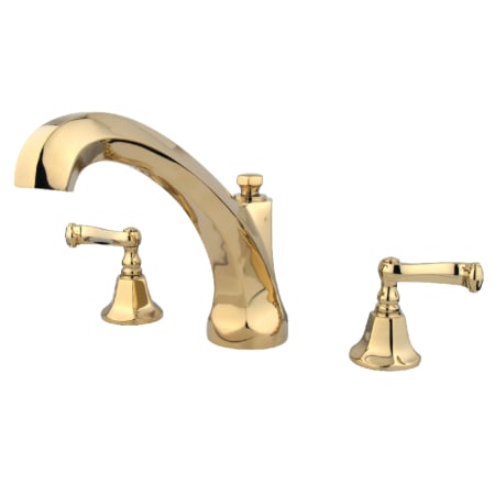 A large image of the Kingston Brass KS432.FL Polished Brass