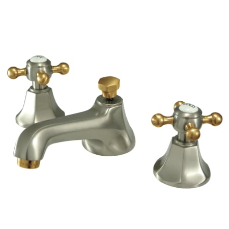 A large image of the Kingston Brass KS446.BX Brushed Nickel/Polished Brass