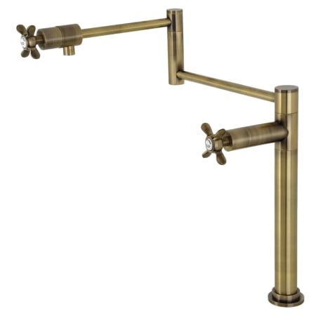 A large image of the Kingston Brass KS470.BEX Antique Brass