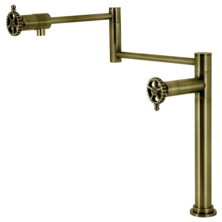 A large image of the Kingston Brass KS470.CG Antique Brass