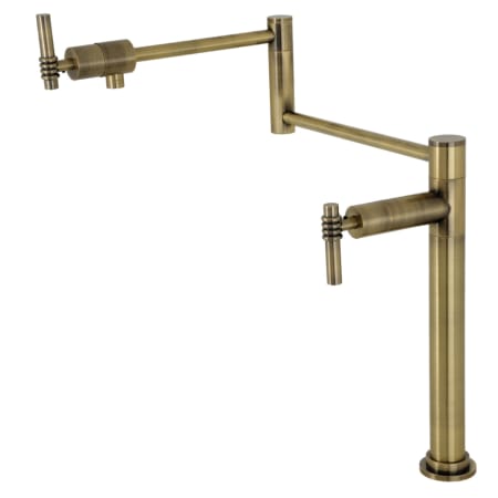 A large image of the Kingston Brass KS470.ML Antique Brass