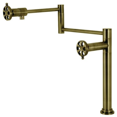 A large image of the Kingston Brass KS470.RX Antique Brass