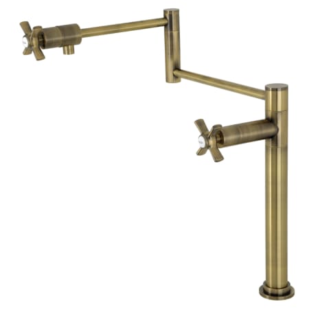 A large image of the Kingston Brass KS470.ZX Antique Brass