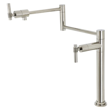 A large image of the Kingston Brass KS470.ML Polished Nickel