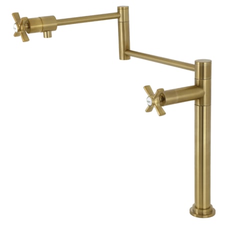 A large image of the Kingston Brass KS470.ZX Brushed Brass