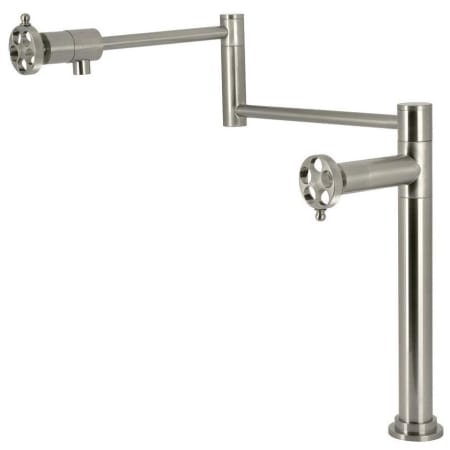 A large image of the Kingston Brass KS470.RKZ Brushed Nickel