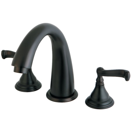 A large image of the Kingston Brass KS563.FL Oil Rubbed Bronze