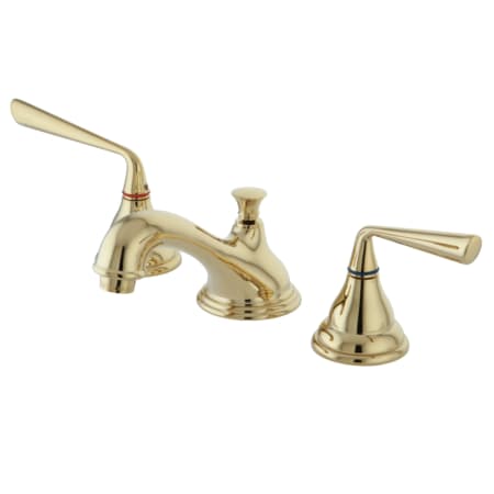 A large image of the Kingston Brass KS556.ZL Polished Brass