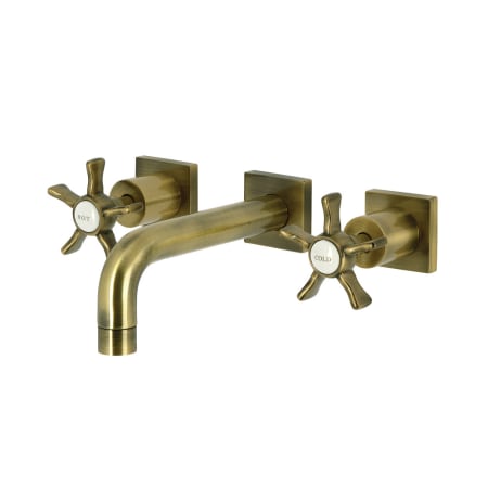 A large image of the Kingston Brass KS612.NX Antique Brass