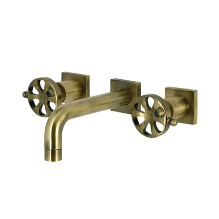 A large image of the Kingston Brass KS612.RX Antique Brass