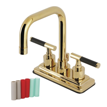 A large image of the Kingston Brass KS664.CKL Polished Brass