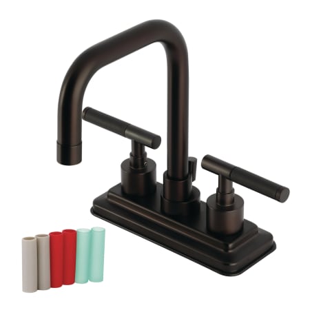 A large image of the Kingston Brass KS664.CKL Oil Rubbed Bronze