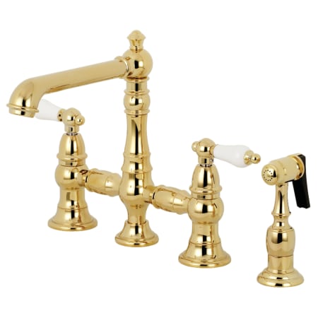 A large image of the Kingston Brass KS727.PLBS Polished Brass