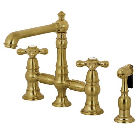 A large image of the Kingston Brass KS727.AXBS Brushed Brass