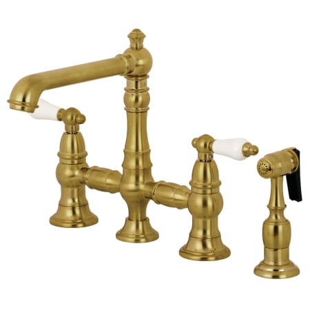 A large image of the Kingston Brass KS727.PLBS Brushed Brass