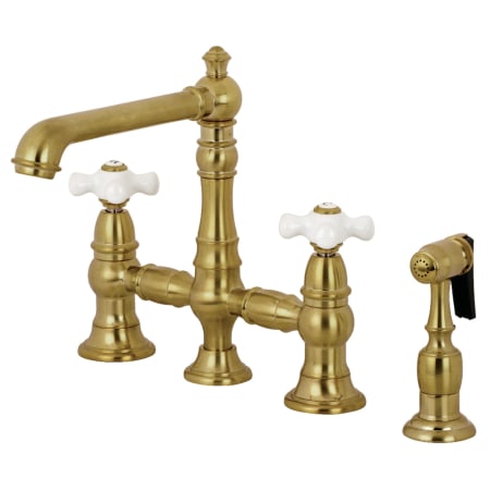 A large image of the Kingston Brass KS727.PXBS Brushed Brass