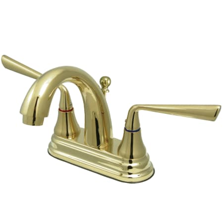 A large image of the Kingston Brass KS761.ZL Polished Brass