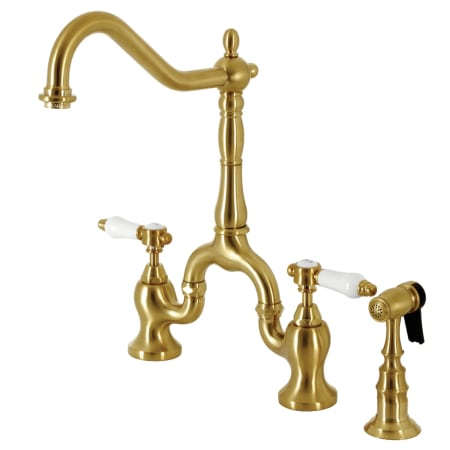 A large image of the Kingston Brass KS775.BPLBS Brushed Brass