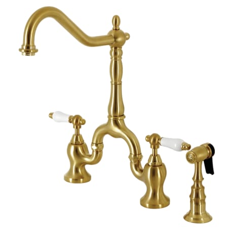 A large image of the Kingston Brass KS775.PLBS Brushed Brass