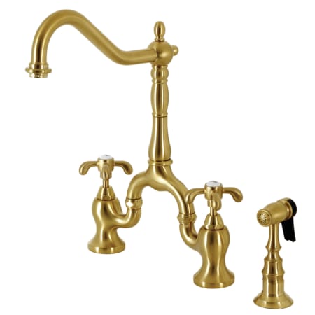 A large image of the Kingston Brass KS775.TX Brushed Brass