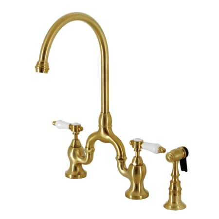 A large image of the Kingston Brass KS779.BPLBS Brushed Brass
