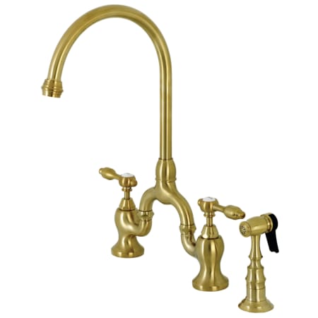 A large image of the Kingston Brass KS779.TALBS Brushed Brass