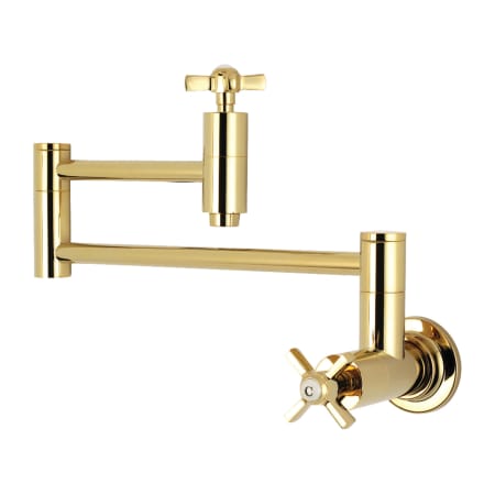 A large image of the Kingston Brass KS810.ZX Polished Brass