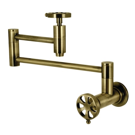 A large image of the Kingston Brass KS810.RX Antique Brass