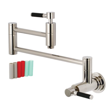 A large image of the Kingston Brass KS810.DKL Polished Nickel