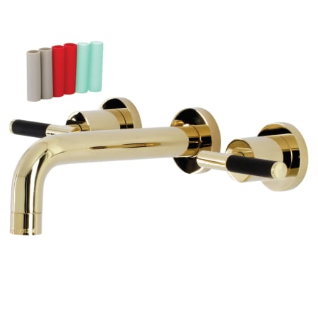 A large image of the Kingston Brass KS812.CKL Polished Brass