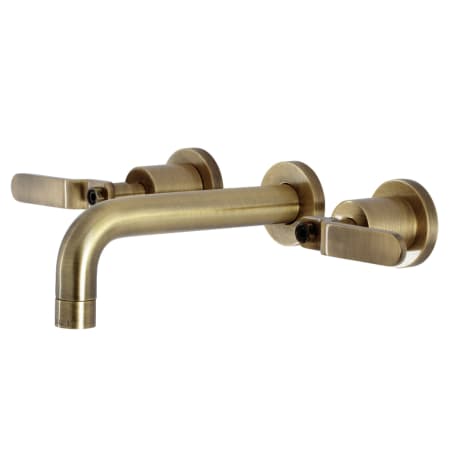 A large image of the Kingston Brass KS812.KL Antique Brass