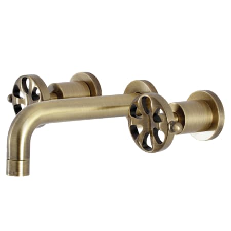 A large image of the Kingston Brass KS812.RX Antique Brass