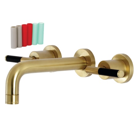 A large image of the Kingston Brass KS812.CKL Brushed Brass