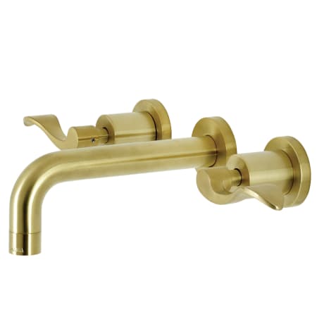 A large image of the Kingston Brass KS812.DFL Brushed Brass