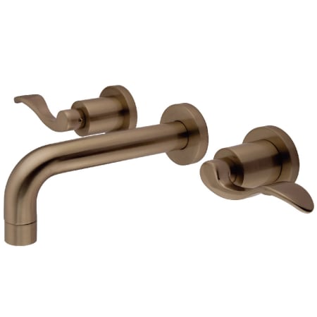 A large image of the Kingston Brass KS812.DFL Brushed Nickel