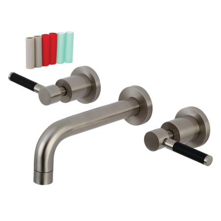 A large image of the Kingston Brass KS812.DKL Brushed Nickel