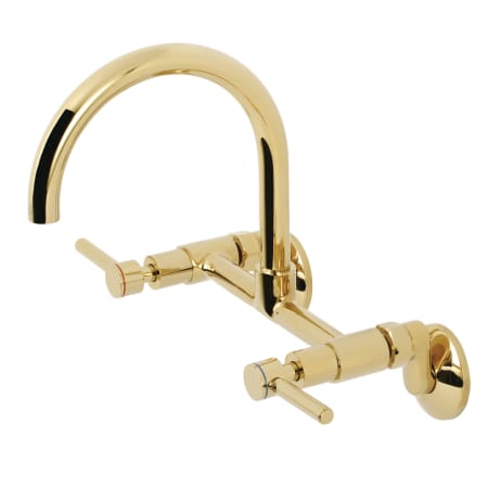 A large image of the Kingston Brass KS814 Polished Brass