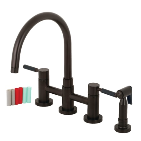 A large image of the Kingston Brass KS827.DKLBS Oil Rubbed Bronze