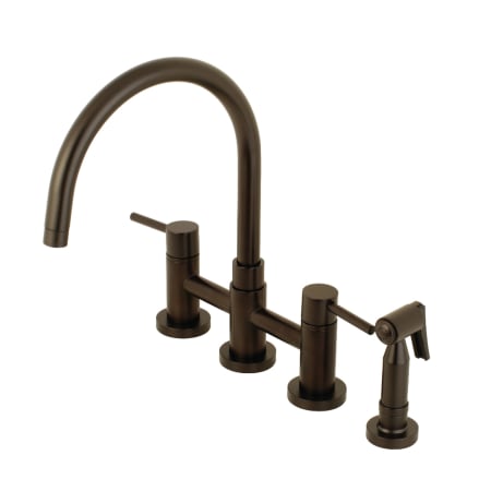 A large image of the Kingston Brass KS827.DLBS Oil Rubbed Bronze
