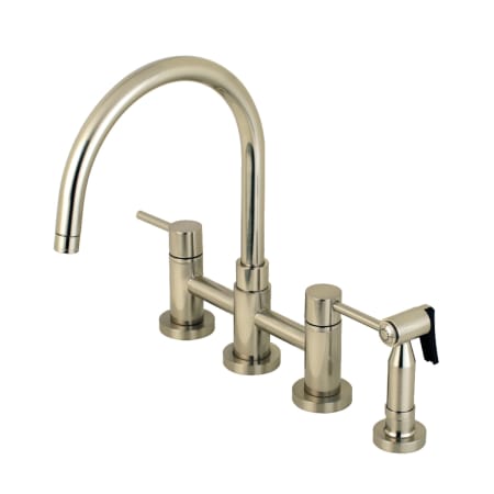 A large image of the Kingston Brass KS827.DLBS Brushed Nickel
