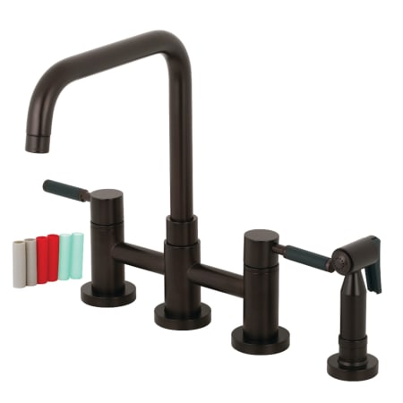 A large image of the Kingston Brass KS828.DKLBS Oil Rubbed Bronze