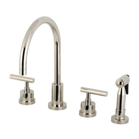 A large image of the Kingston Brass KS872.CMLBS Polished Nickel