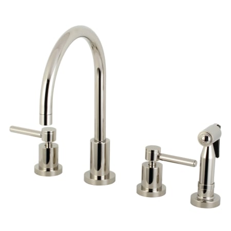 A large image of the Kingston Brass KS872.DLBS Polished Nickel