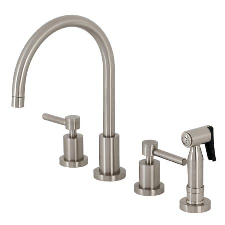 A large image of the Kingston Brass KS872.DLBS Brushed Nickel
