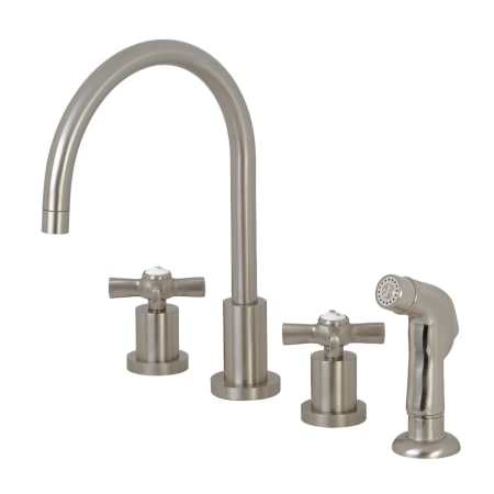 A large image of the Kingston Brass KS872.ZX Brushed Nickel