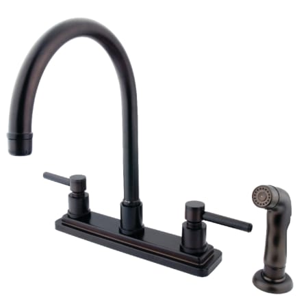 A large image of the Kingston Brass KS879.DL Oil Rubbed Bronze
