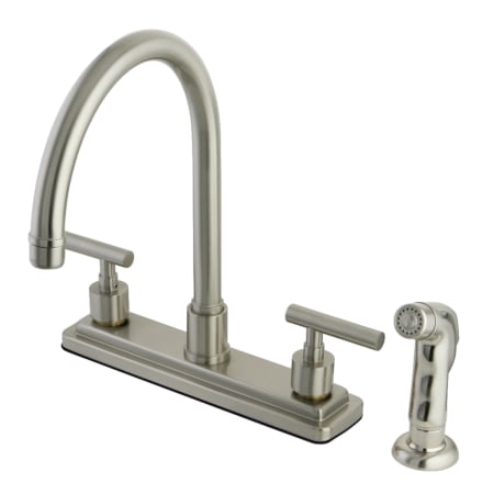A large image of the Kingston Brass KS879.CML Brushed Nickel
