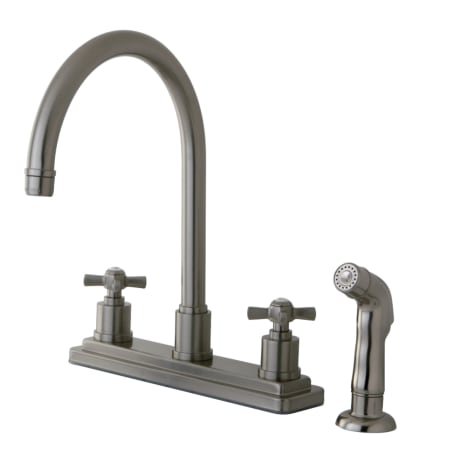 A large image of the Kingston Brass KS879.ZX Brushed Nickel