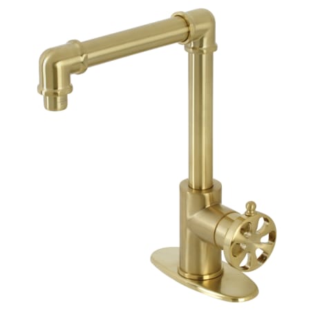 A large image of the Kingston Brass KSD14.RX Brushed Brass