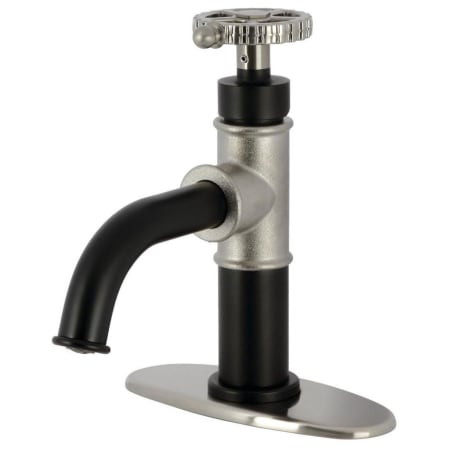 A large image of the Kingston Brass KSD282.CG Matte Black / Brushed Nickel